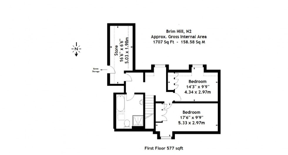 Floorplan for Brim Hill, Hampstead Garden Suburb