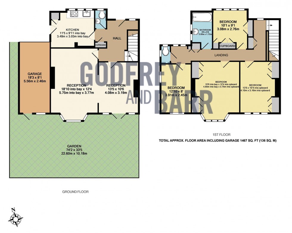 Floorplan for Brim Hill, Hampstead Garden Suburb