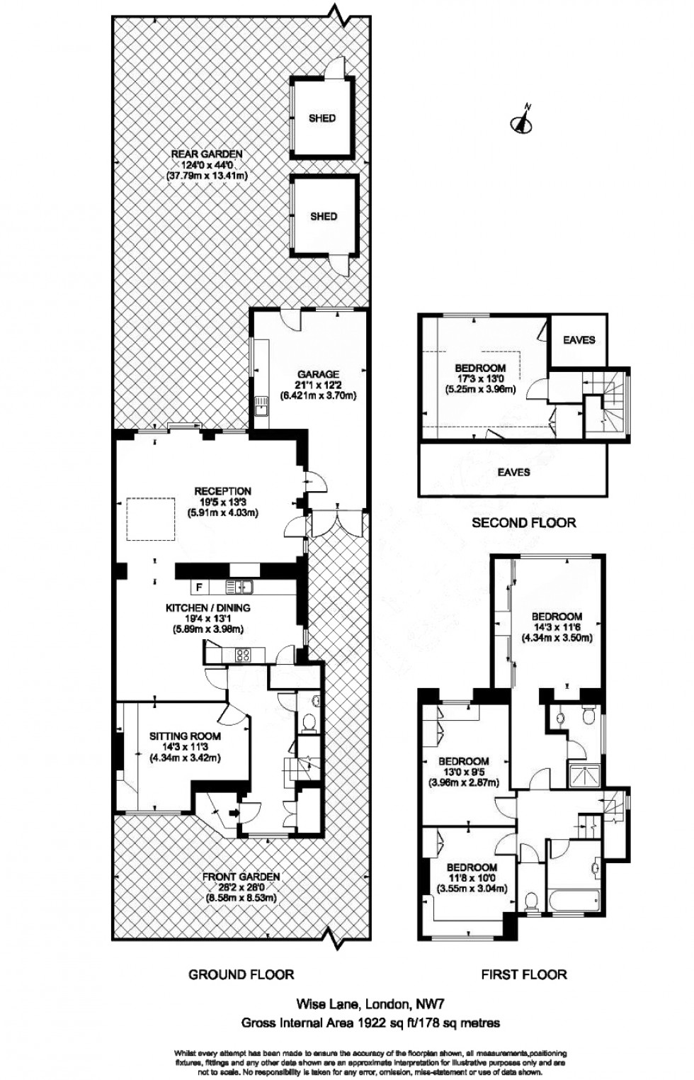 Floorplan for Wise Lane, Mill Hill