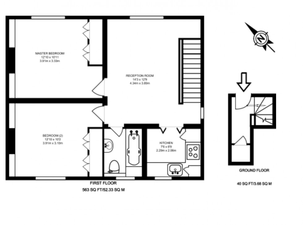 Floorplan for Neale Close, Hampstead Garden Suburb