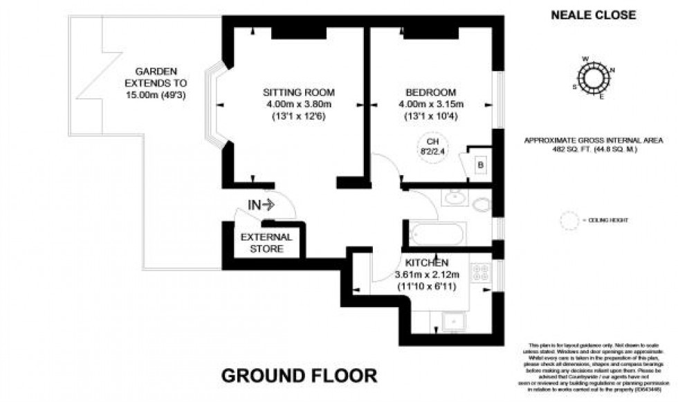 Floorplan for Neale Close, Hampstead Garden Suburb
