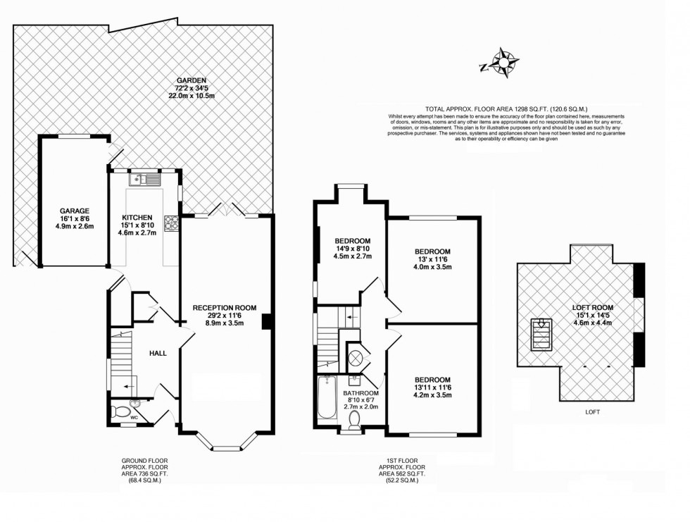 Floorplan for Widecombe Way, Hampstead Garden Suburb