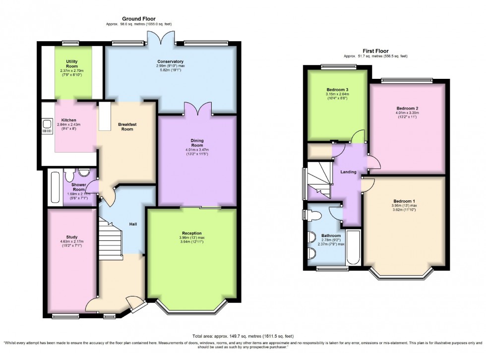 Floorplan for Hillside Grove, Mill Hill