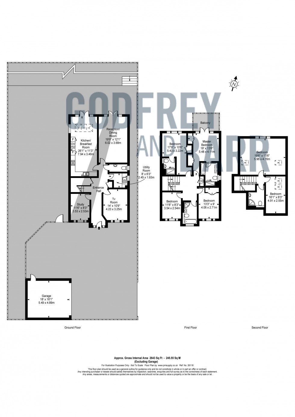 Floorplan for Bramley Close, Mill Hill