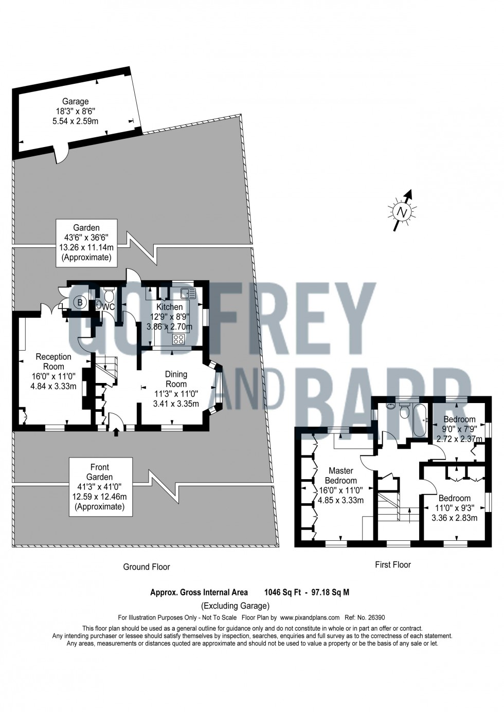 Floorplan for Brookland Hill, Hampstead Garden Suburb