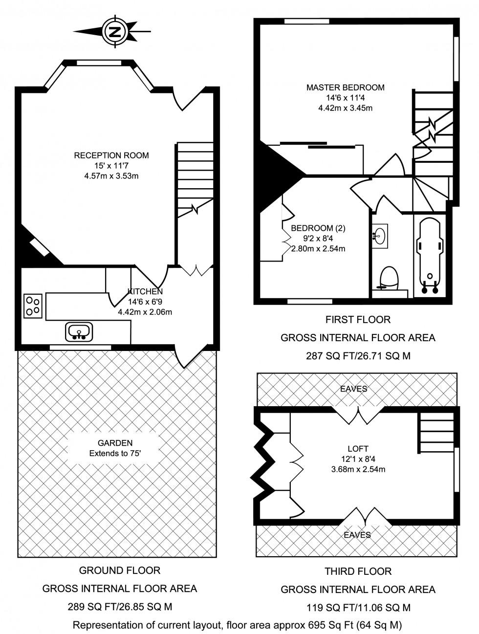 Floorplan for Midholm, Hampstead Garden Suburb