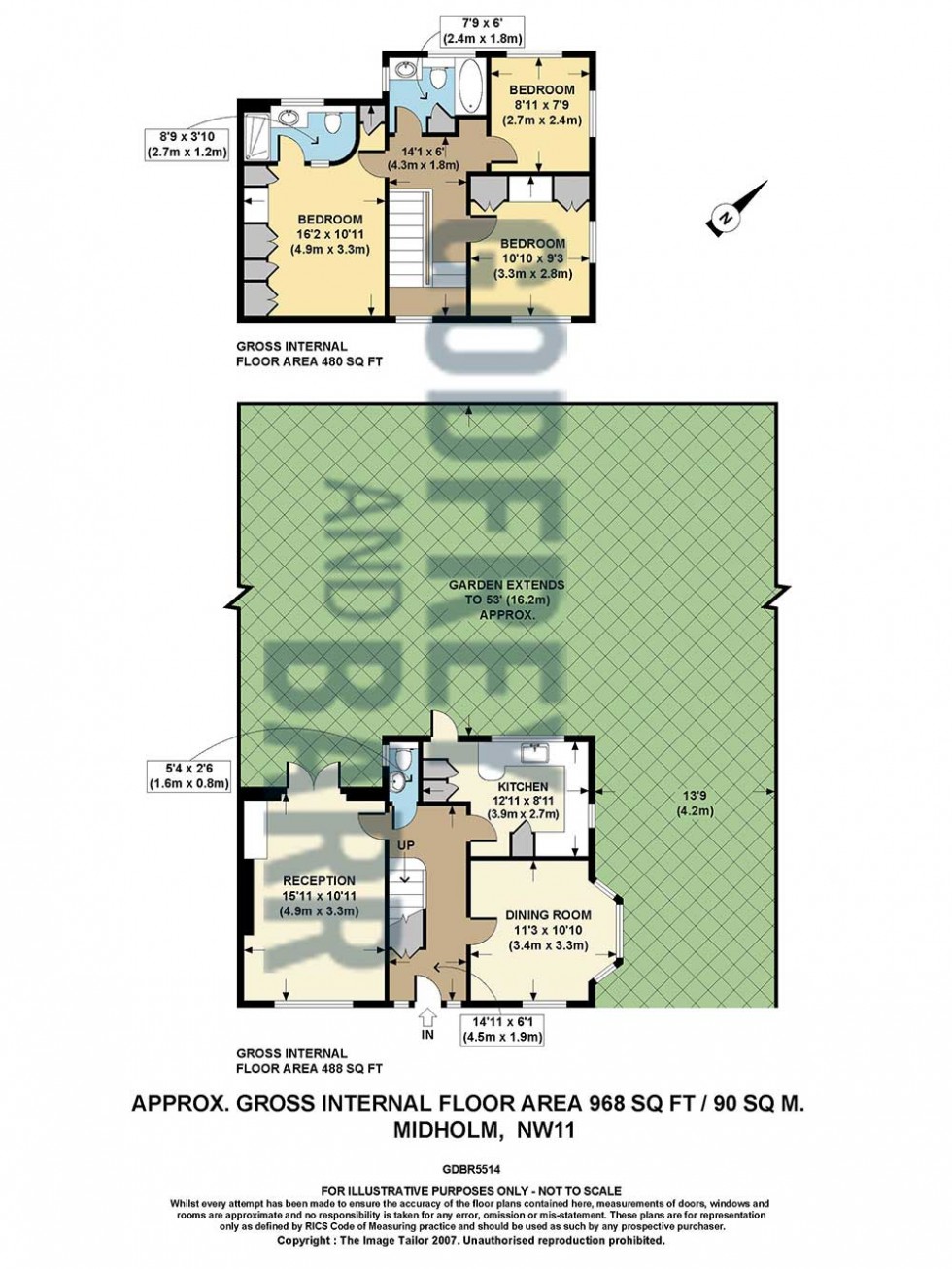 Floorplan for Midholm, Hampstead Garden Suburb