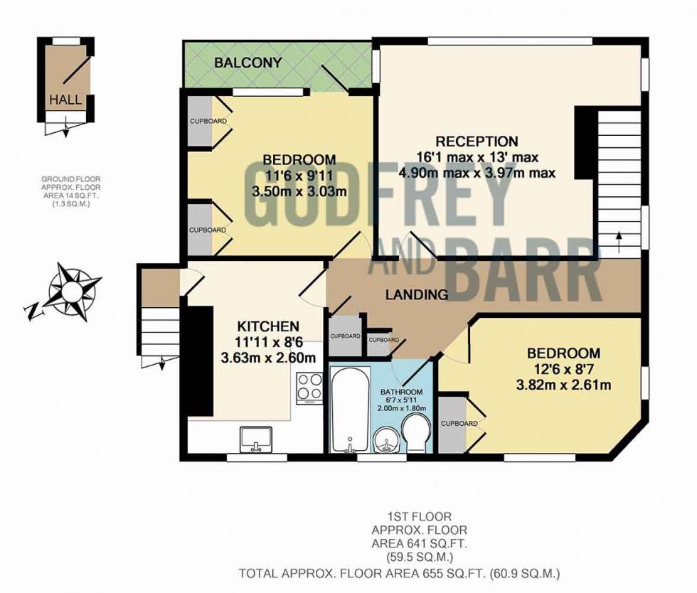 Floorplan for Ossulton Way, Hampstead Garden Suburb