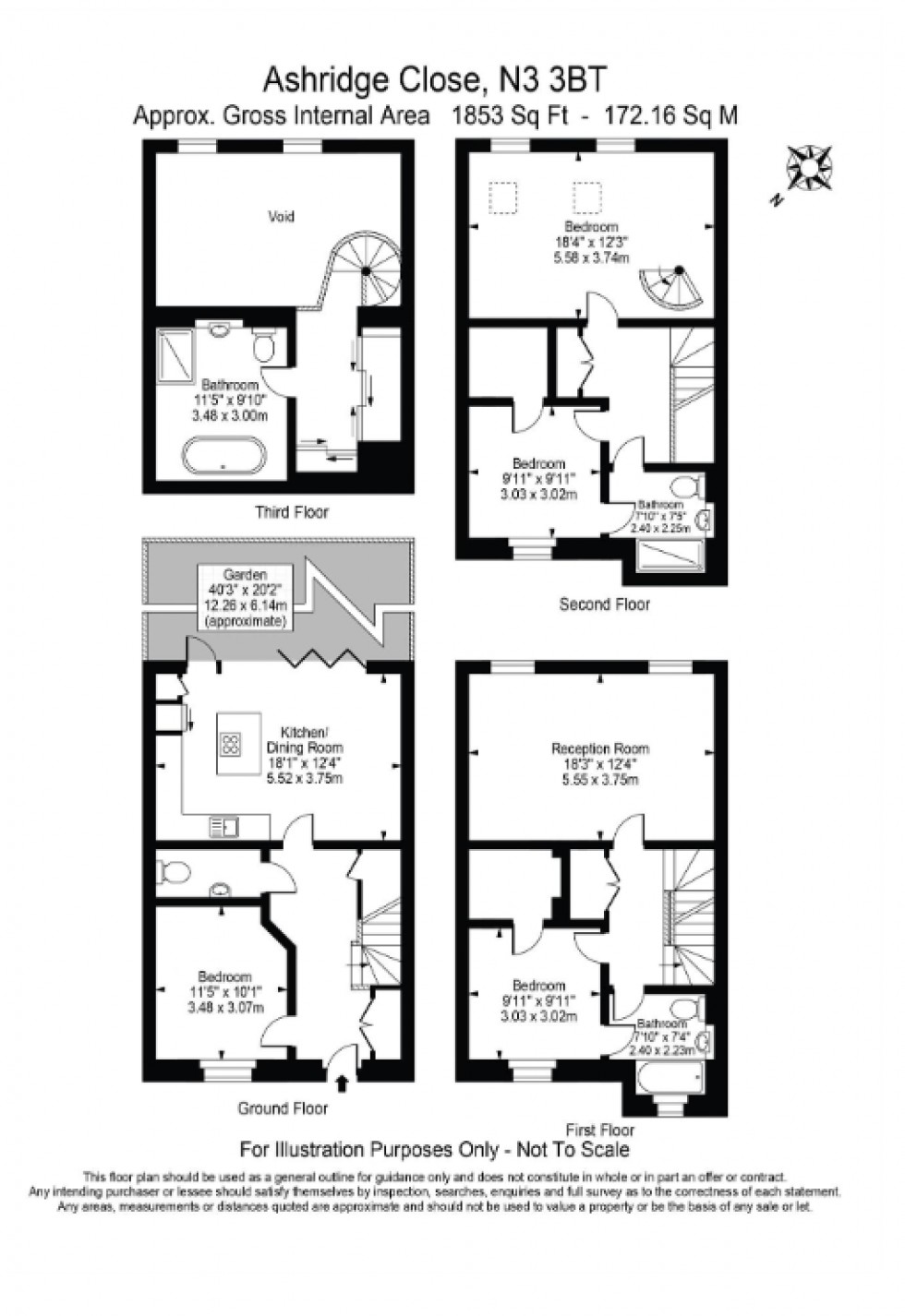 Floorplan for Ashridge Close, Finchley