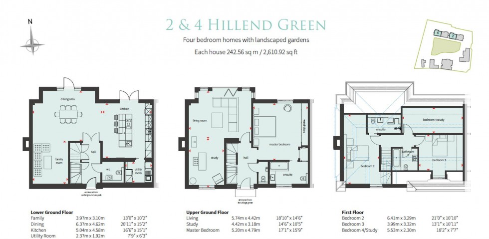 Floorplan for The Village Green, The Ridgeway, Mill HIll