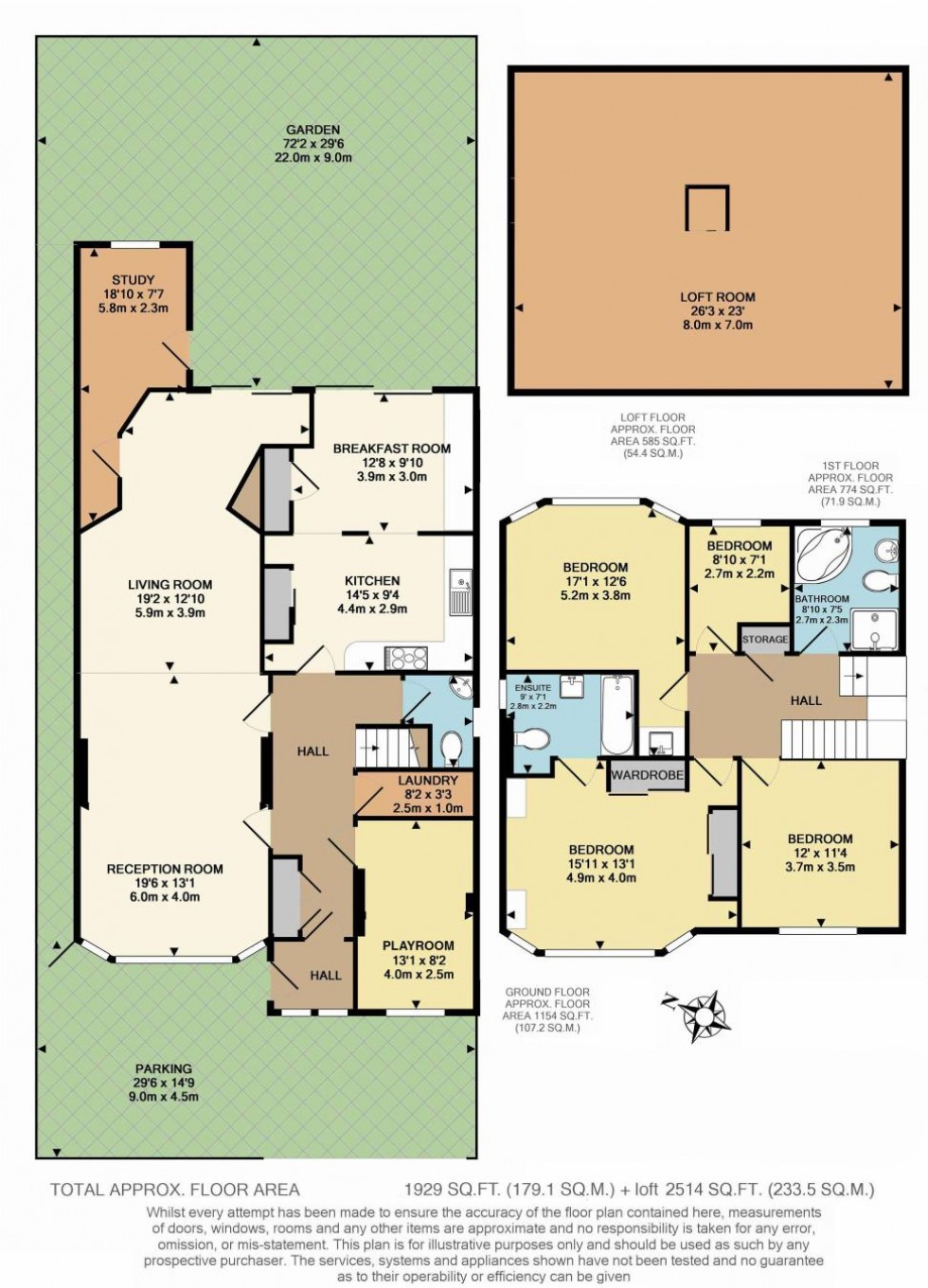 Floorplan for Gloucester Drive, Hampstead Garden Suburb borders