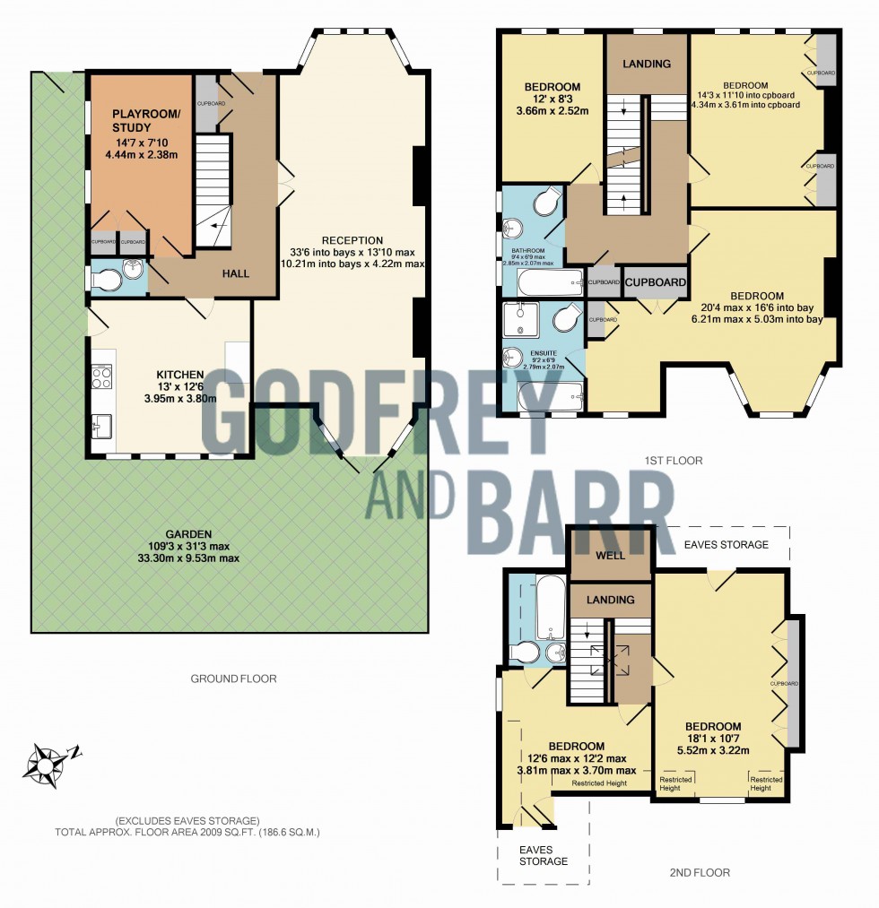 Floorplan for Ossulton Way, Hampstead Garden Suburb