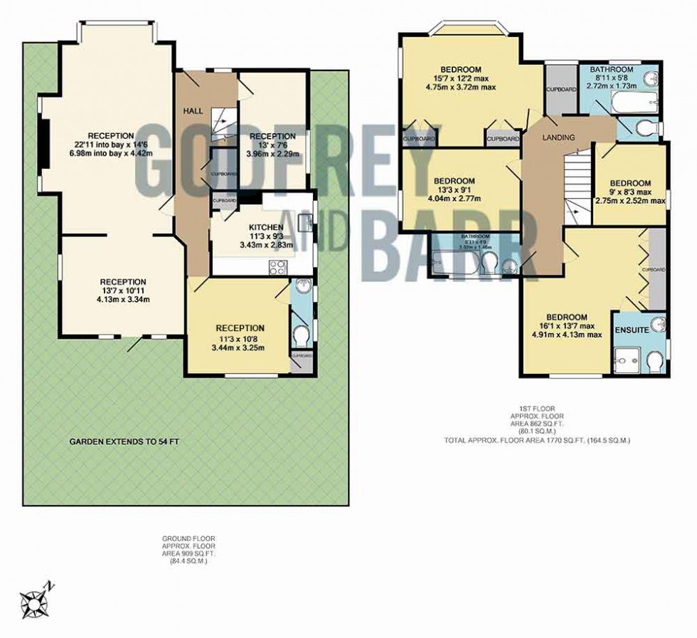 Floorplan for Northway, Hampstead Garden Suburb