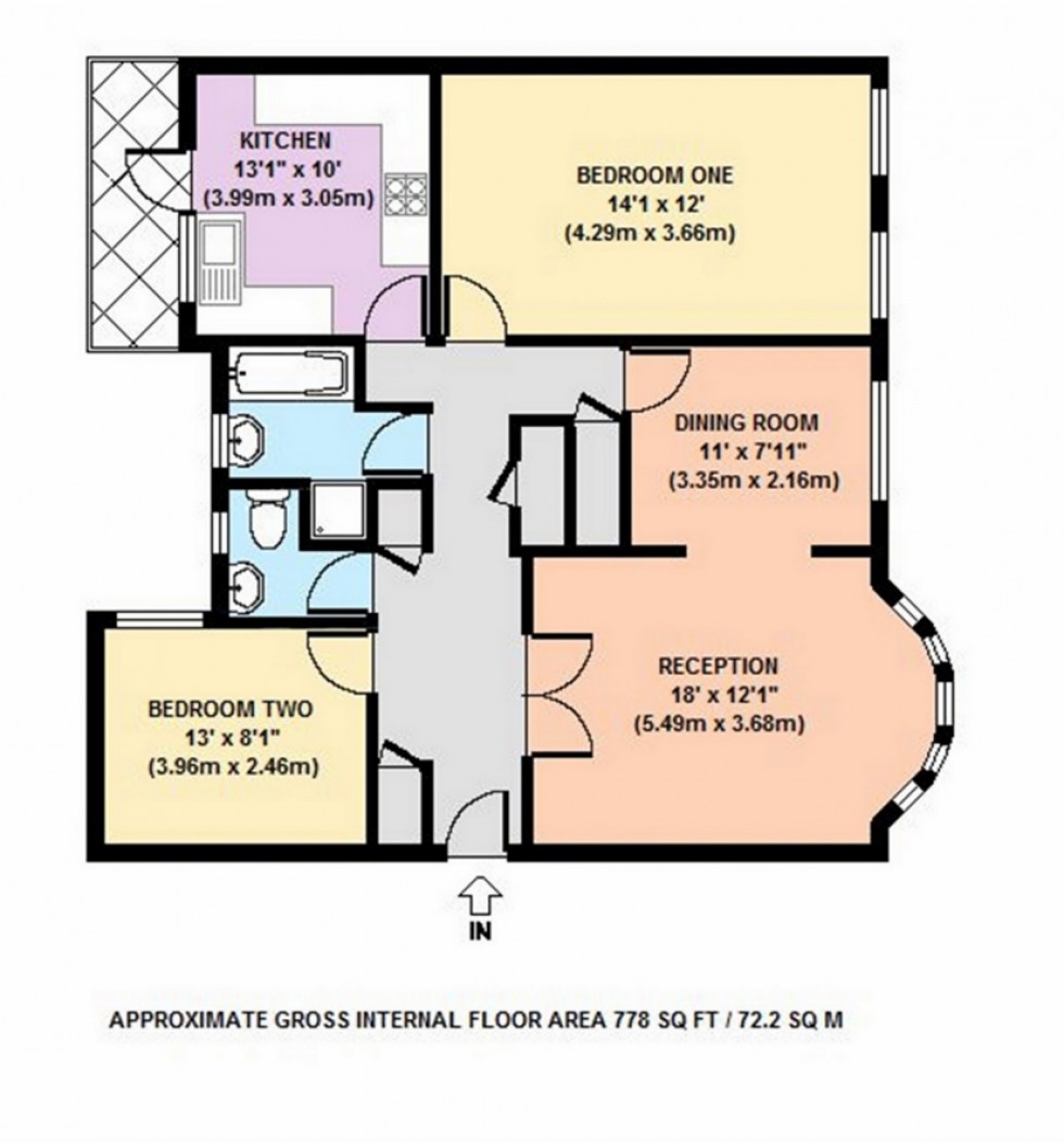 Floorplan for Beaufort Park, Hampstead Garden Suburb borders