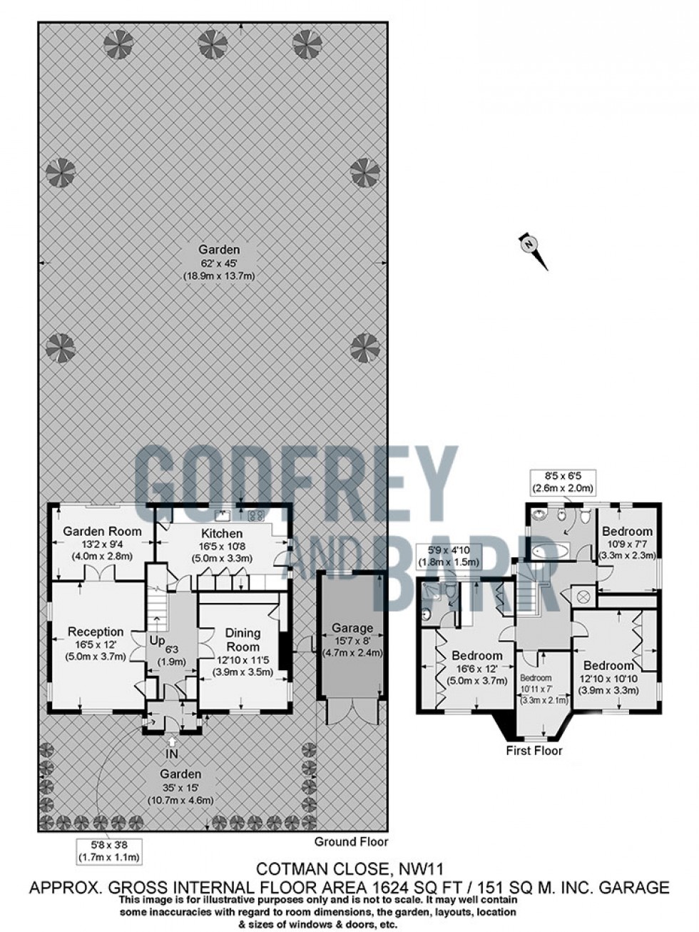 Floorplan for Cotman Close, Hampstead Garden Suburb