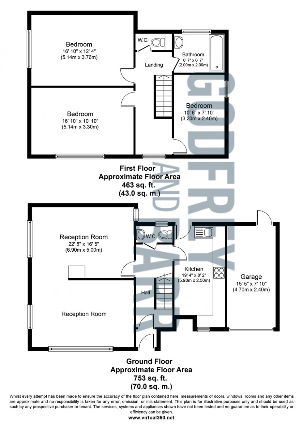 Floorplan for Brookland Rise, Hampstead Garden Suburb