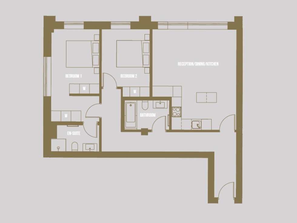 Floorplan for The Lofts, Mill Hill