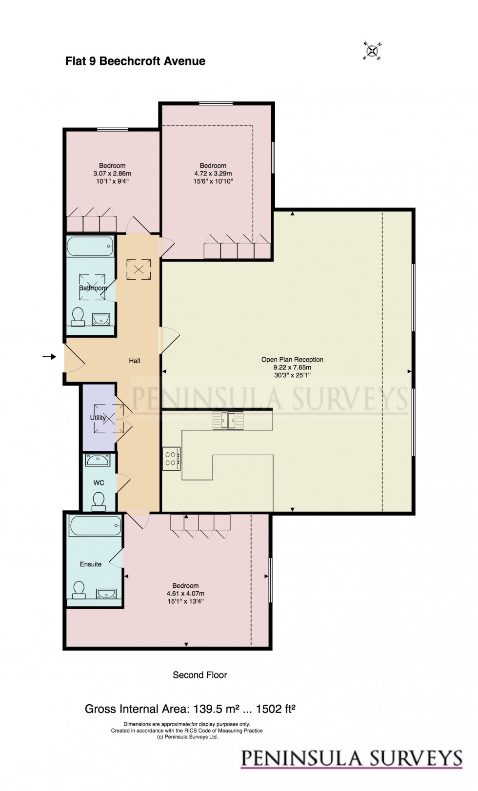 Floorplan for Beechcroft Avenue, Golders Green