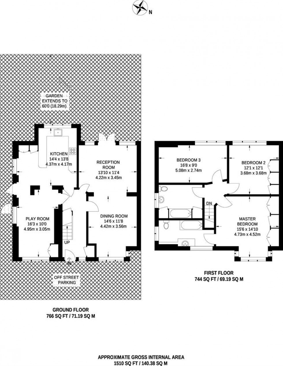 Floorplan for Wentworth Road, Temple Fortune