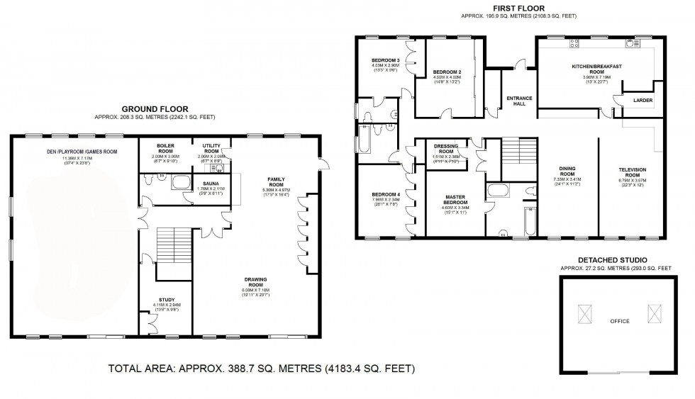 Floorplan for Hendon Wood Lane, Mill HIll / Arkley