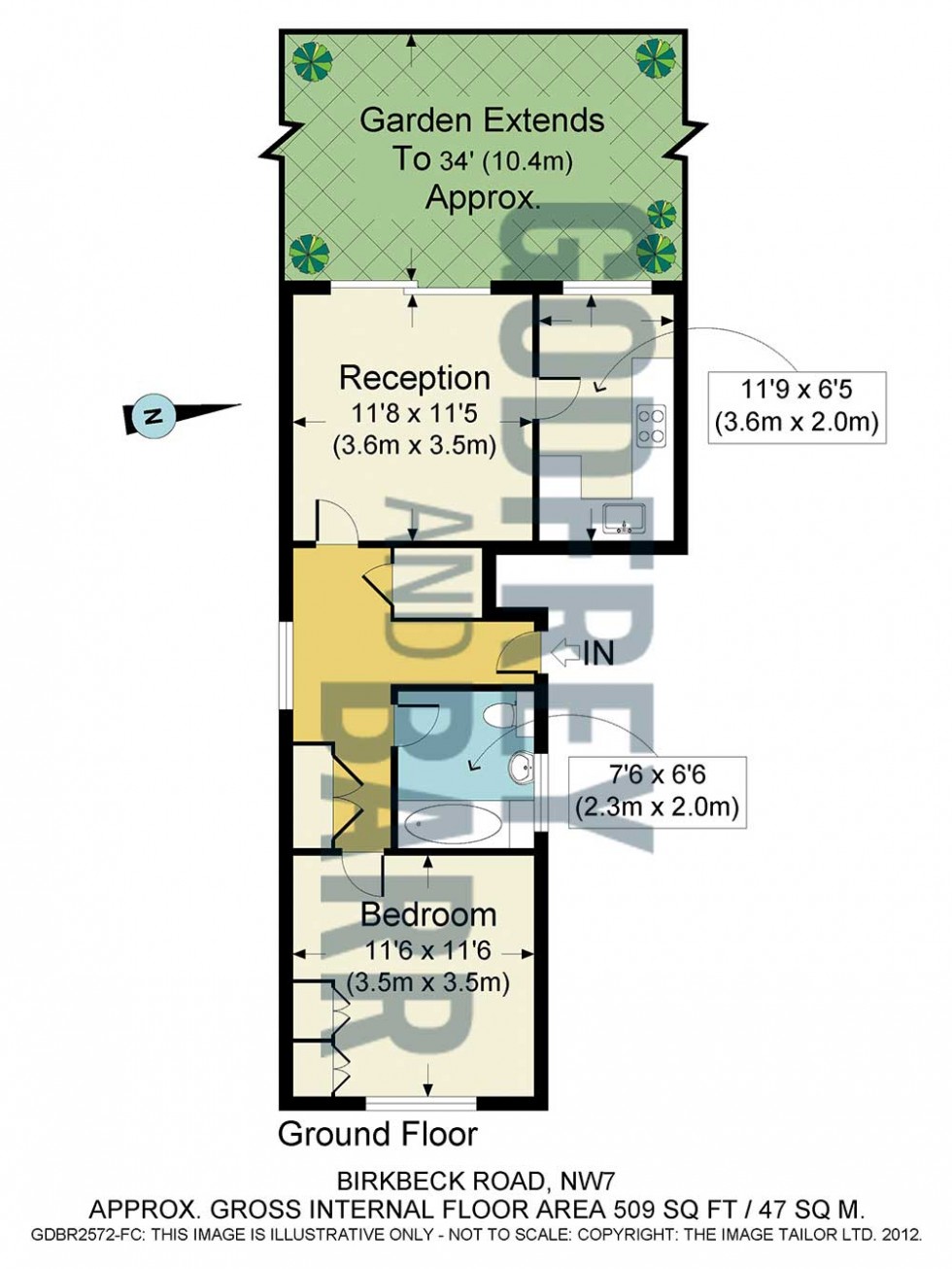 Floorplan for Birkbeck Road, Mill Hill