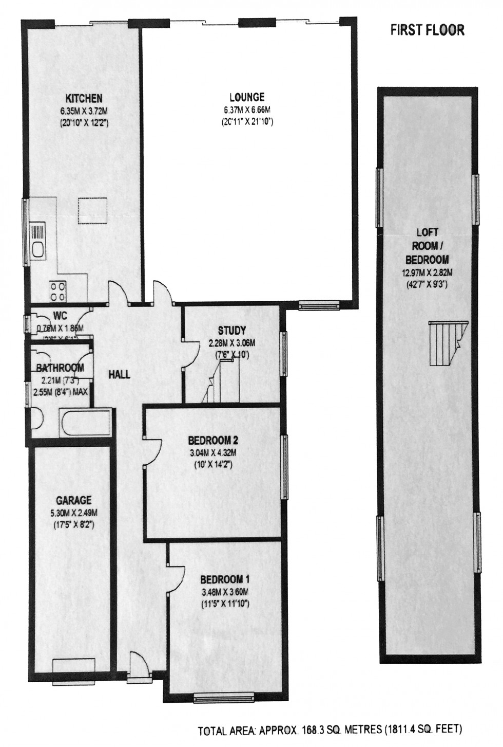 Floorplan for Hillview Road, Mill Hill Village