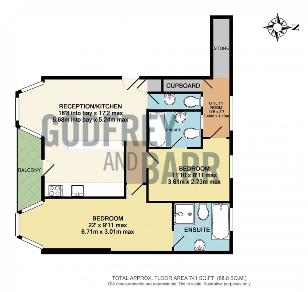 Floorplan for Whittington Court, East Finchley borders