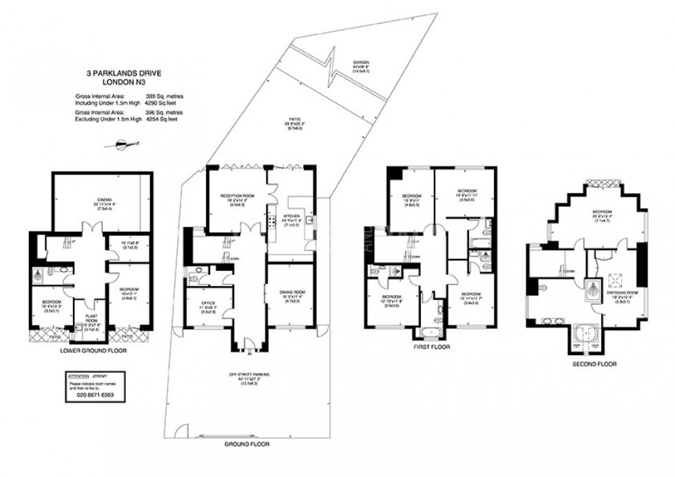 Floorplan for Parklands Drive, Finchley