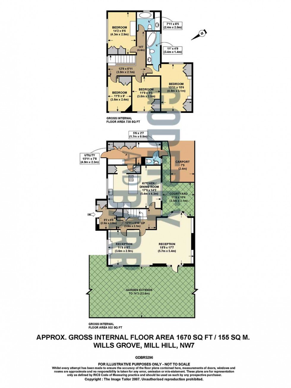 Floorplan for Wills Grove, Mill Hill