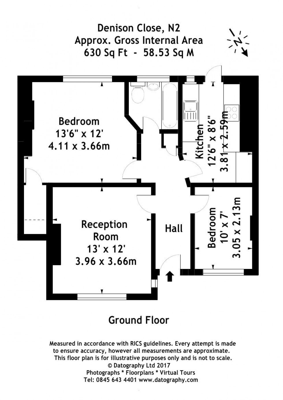 Floorplan for Denison Close, Hampstead Garden Suburb