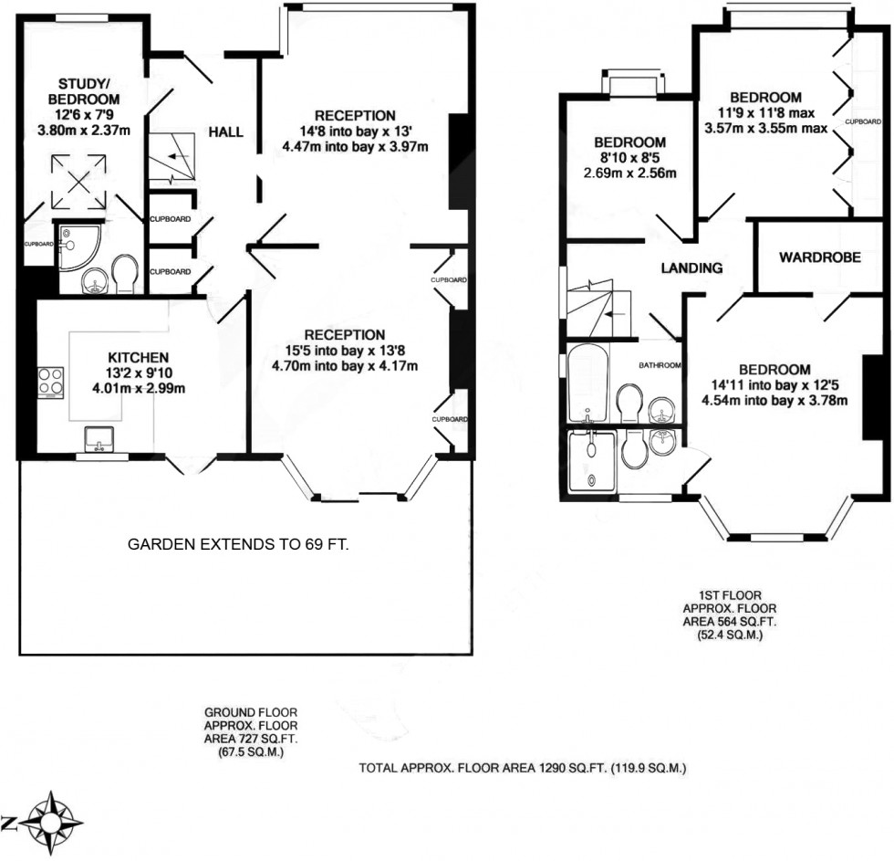 Floorplan for Deansway, Hampstead Garden Suburb