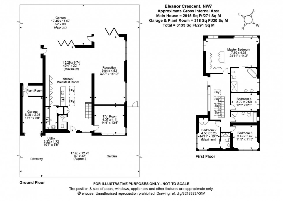 Floorplan for Eleanor Crescent, Mill HIll