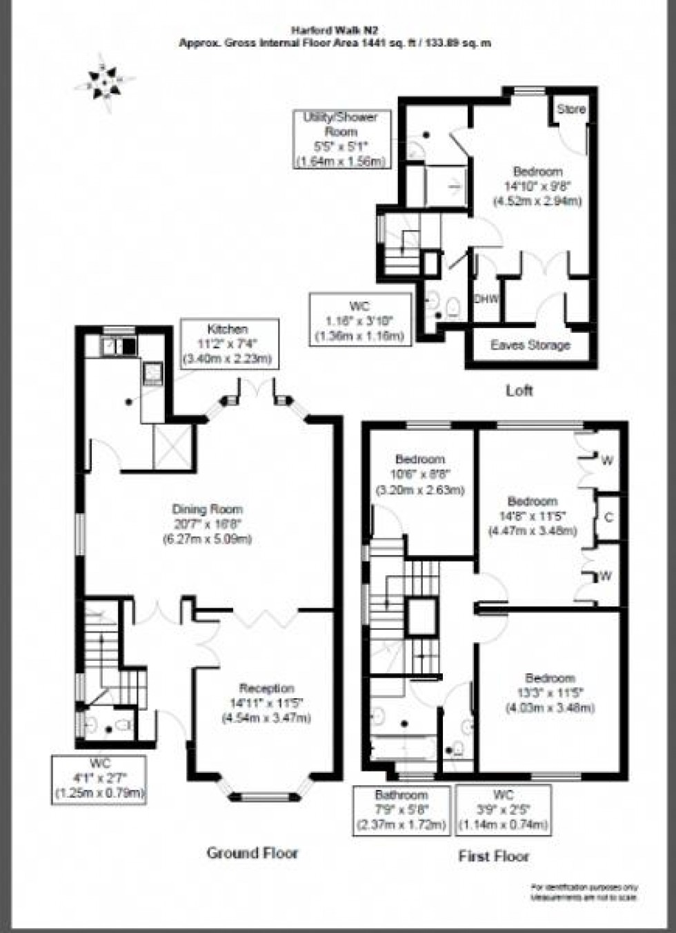 Floorplan for Harford Walk, Hampstead Garden Suburb