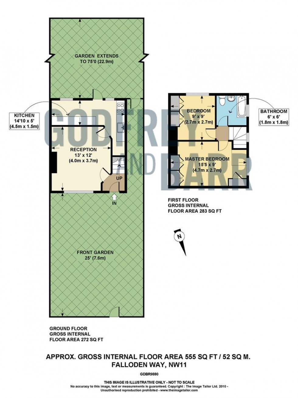 Floorplan for Falloden Way, Hampstead Garden Suburb