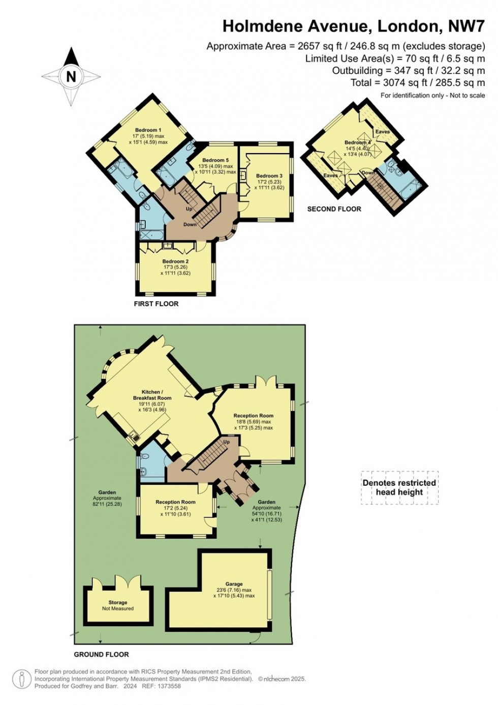 Floorplan for Holmdene Avenue, Mill Hill