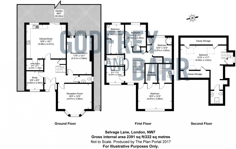 Floorplan for Selvage Lane, Mill Hill
