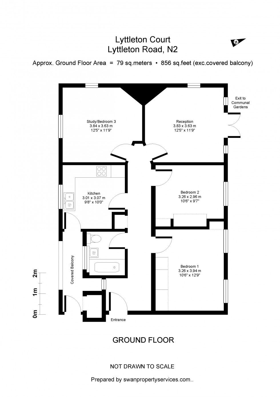 Floorplan for Lyttelton Court, Hamstead Garden Suburb