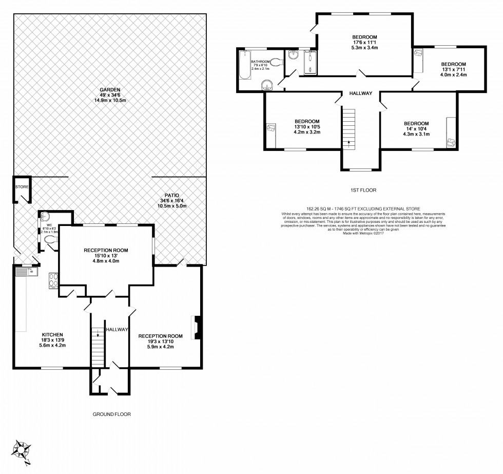 Floorplan for Corringham Road, Hampstead Garden Suburb