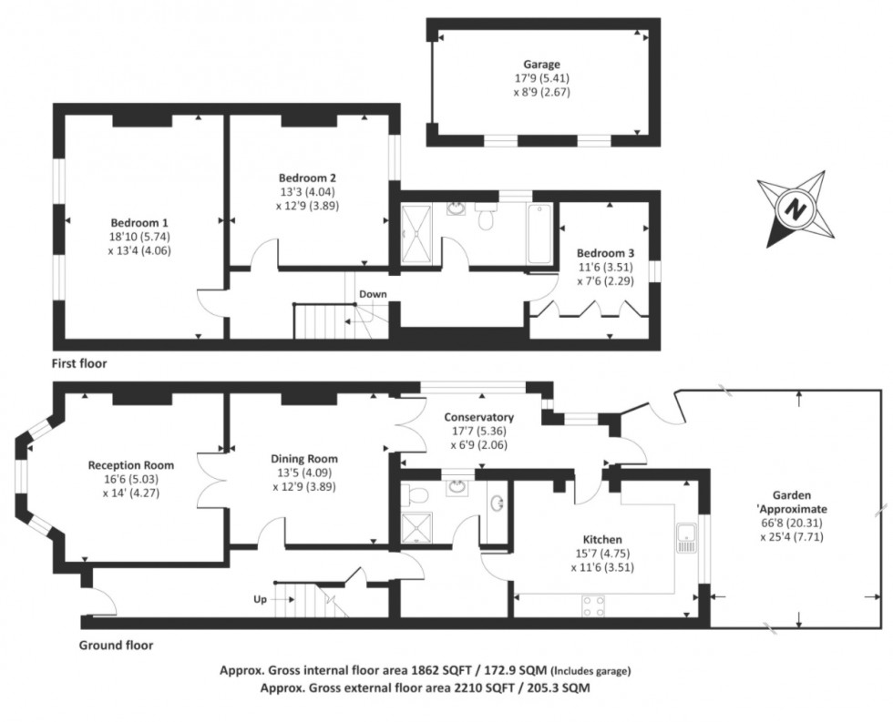 Floorplan for Long Lane, Finchley