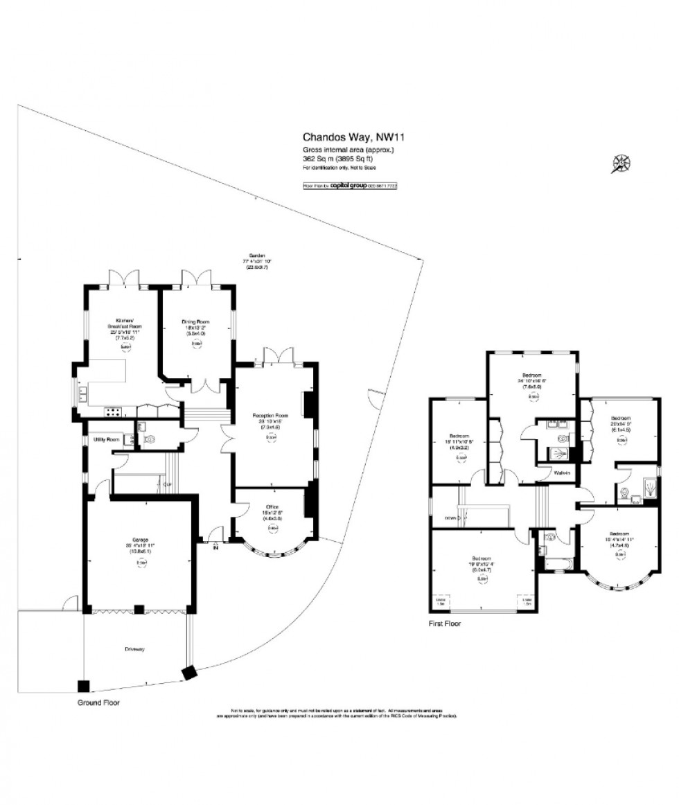 Floorplan for Chandos Way, Golders Green/Hampstead Garden Suburb