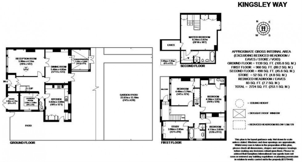 Floorplan for Kingsley Way, Hampstead Garden Suburb