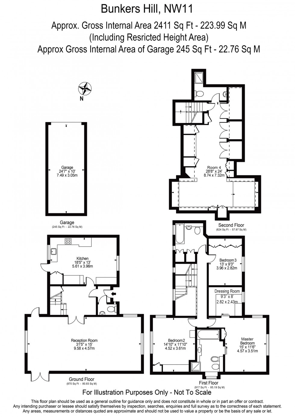 Floorplan for Bunkers Hill, Hampstead Garden Suburb