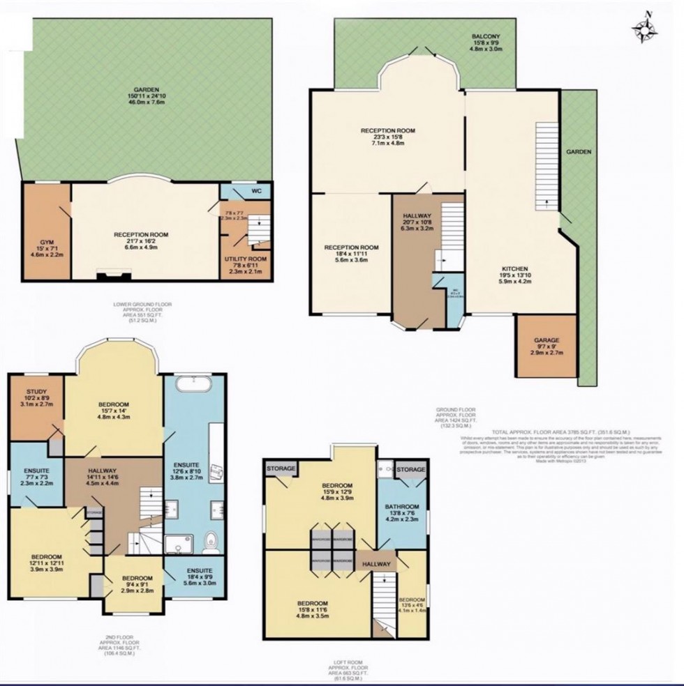 Floorplan for Marsh Lane, Mill Hill