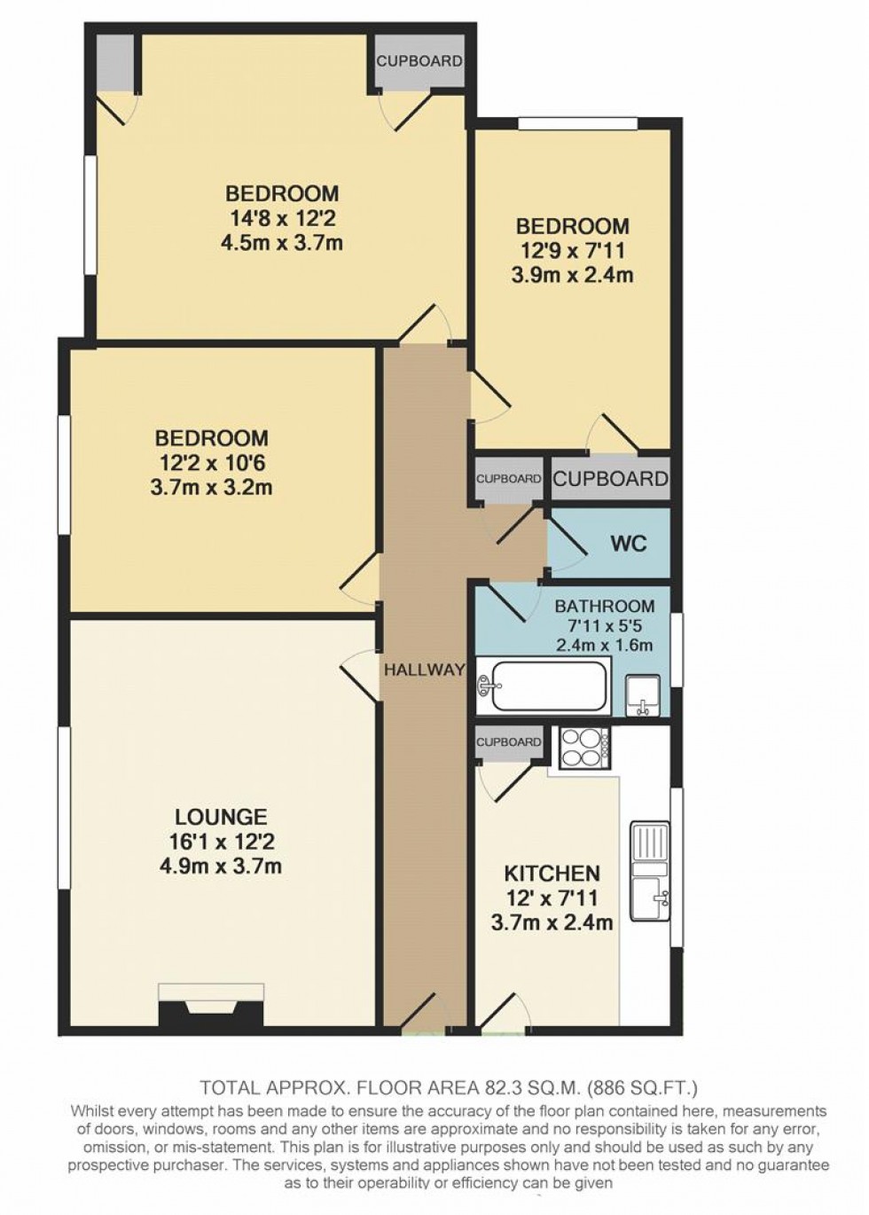 Floorplan for Brookland Rise, 20 Market Place, Hampstead Garden Suburb