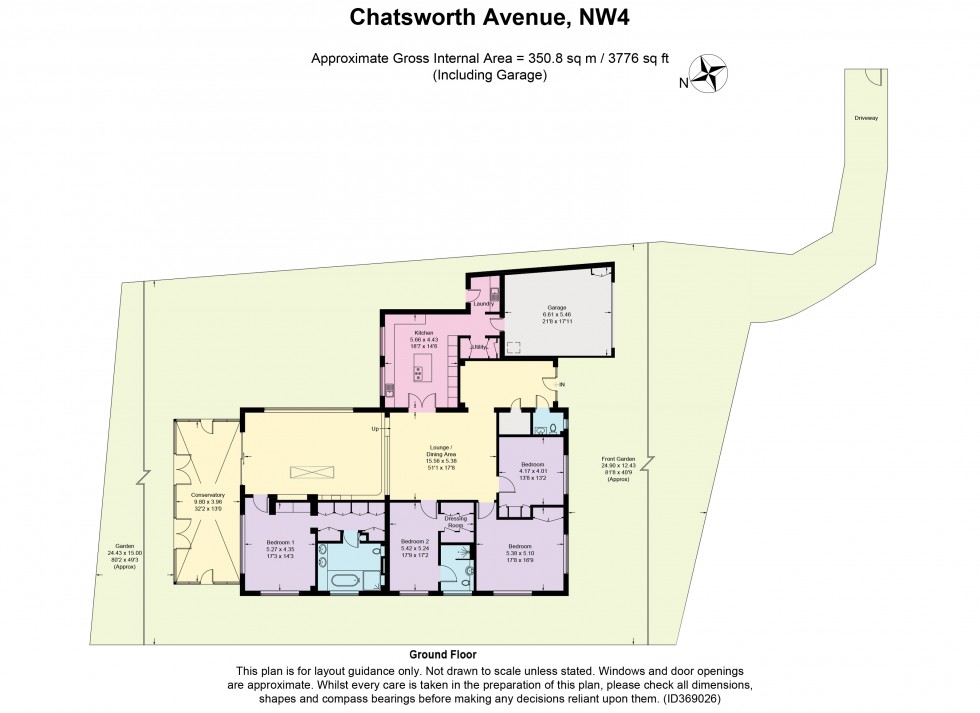 Floorplan for Chatsworth Avenue, Hendon