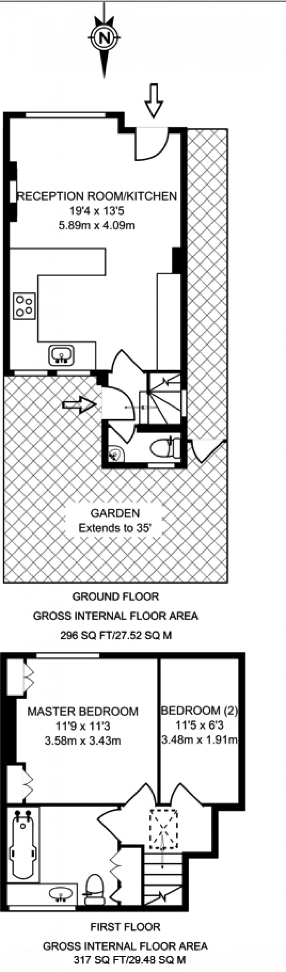 Floorplan for Falloden Way, Hampstead Garden Suburb