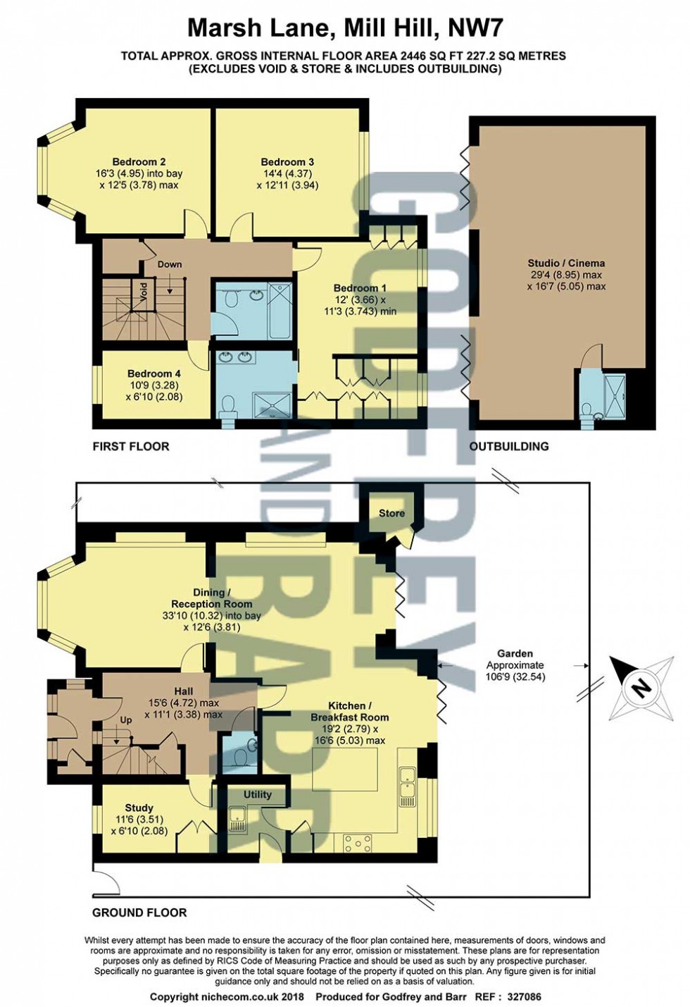 Floorplan for Marsh Lane, Mill Hill