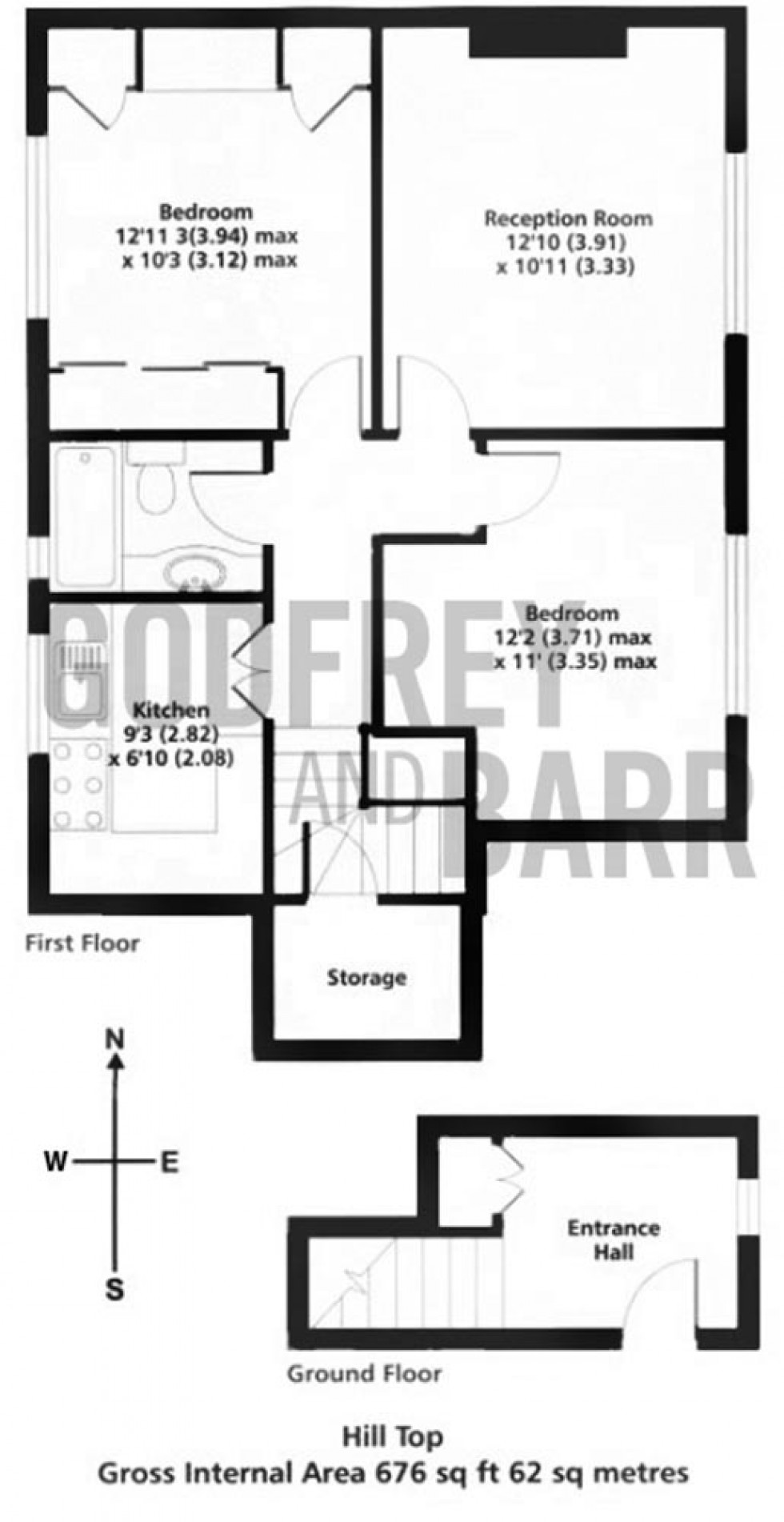 Floorplan for Hill Top, Hampstead Garden Subrub