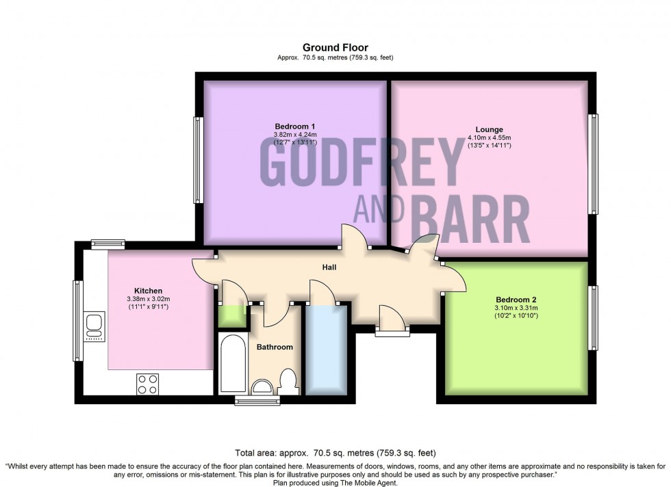 Floorplan for Byron Road, Mill Hill