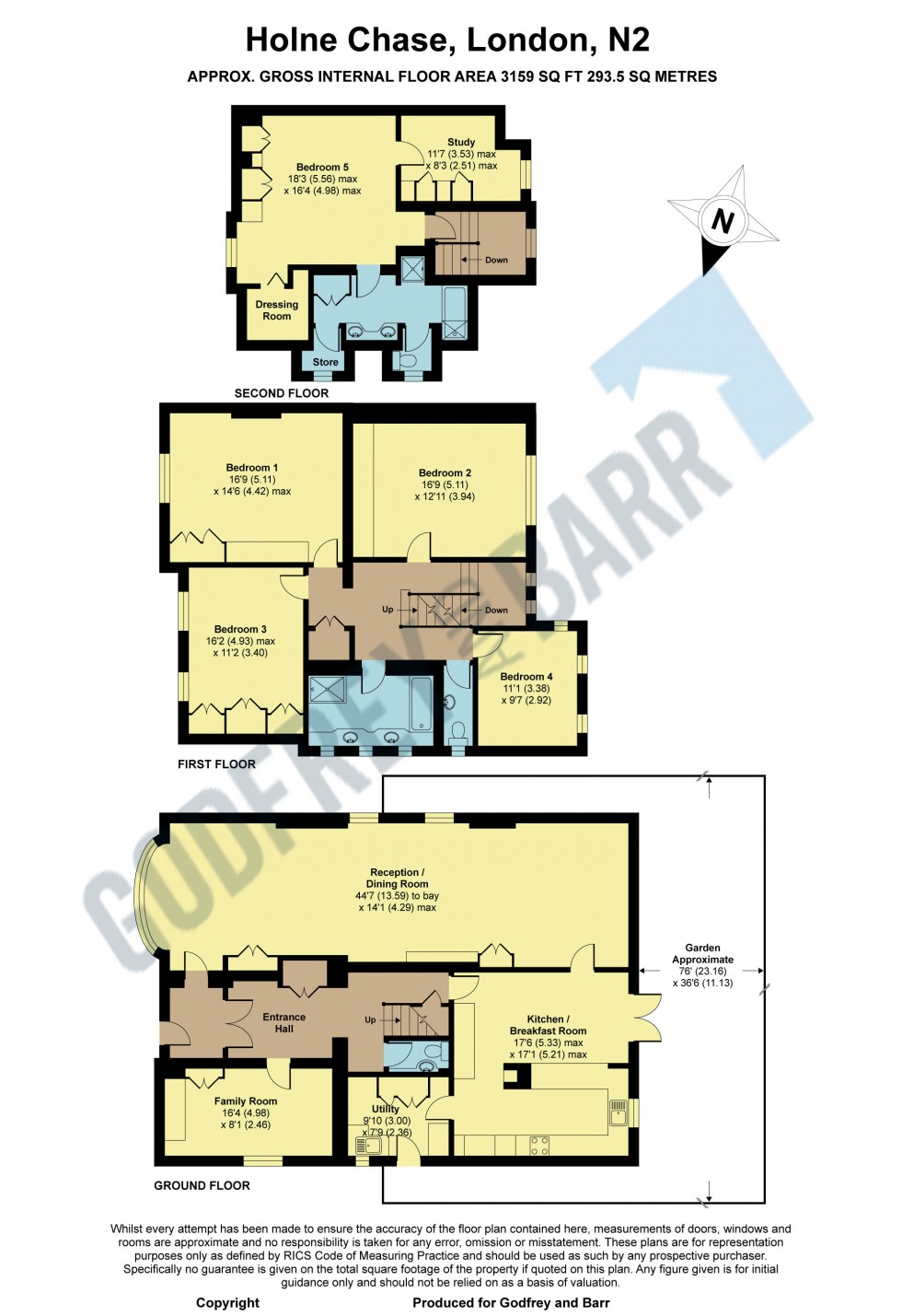 Floorplan for Holne Chase, Hampstead Garden Suburb